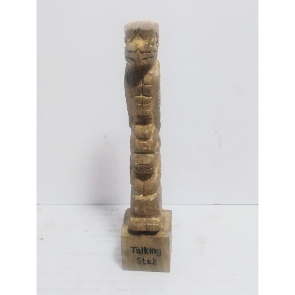 FRANKLIN COVEY RESIN CARVED MOTIVATIONAL TOTEM POLE TALKING STICK